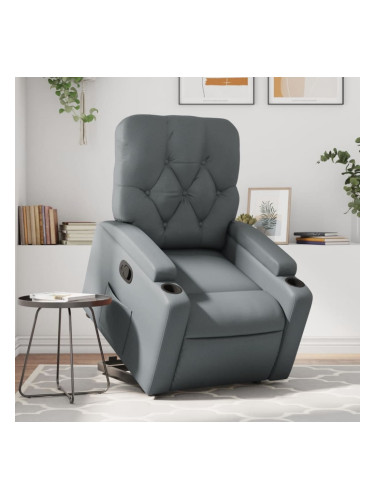 Sonata H Изправящ реклайнер стол, сива, изкуствена кожа