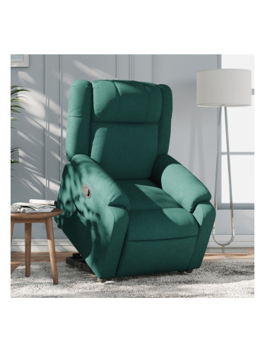 Sonata H Изправящ реклайнер стол, тъмнозелен, текстил