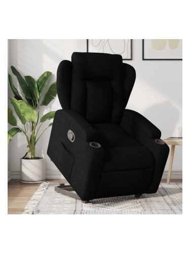 Sonata H Изправящ реклайнер стол, черен, текстил