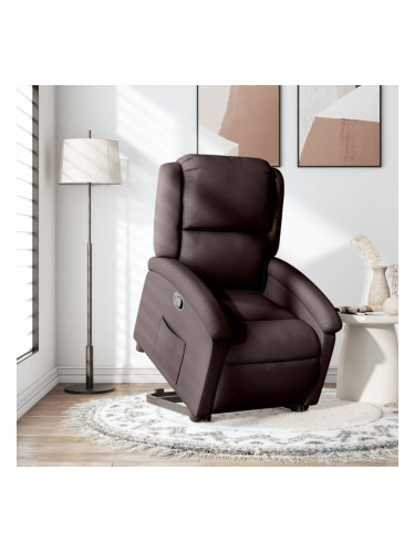 Sonata H Изправящ реклайнер стол, тъмнокафяв, текстил