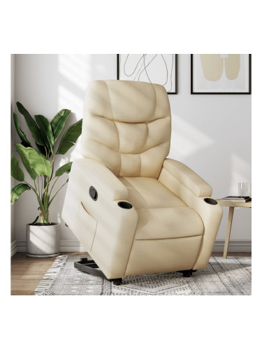 Sonata H Изправящ реклайнер стол, кремав, текстил