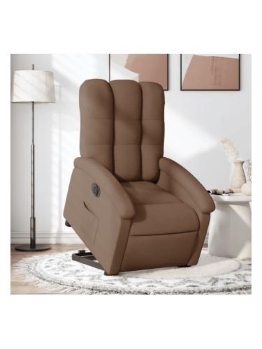 Sonata H Електрически изправящ реклайнер стол, кафяв, текстил