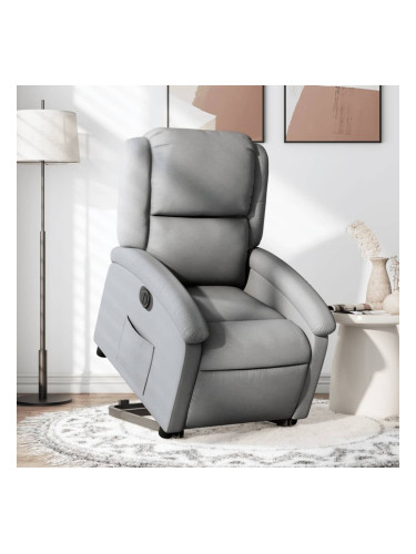 Sonata H Електрически изправящ реклайнер стол, светлосив, текстил