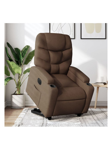 Sonata H Електрически изправящ реклайнер стол, кафяв, текстил