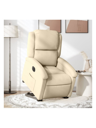 Sonata H Електрически изправящ реклайнер стол, кремав, текстил