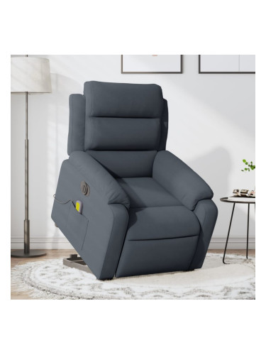 Sonata H Електрически изправящ масажен реклайнер стол, тъмносив, кадифе