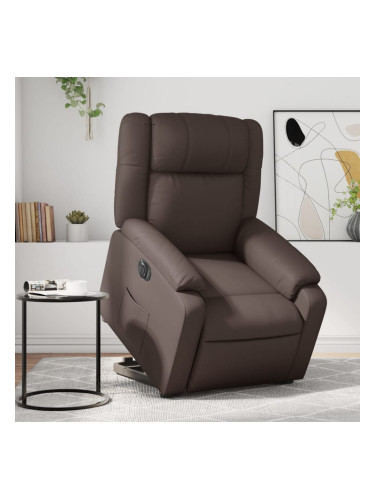 Sonata H Електрически изправящ реклайнер стол, кафяв, изкуствена кожа