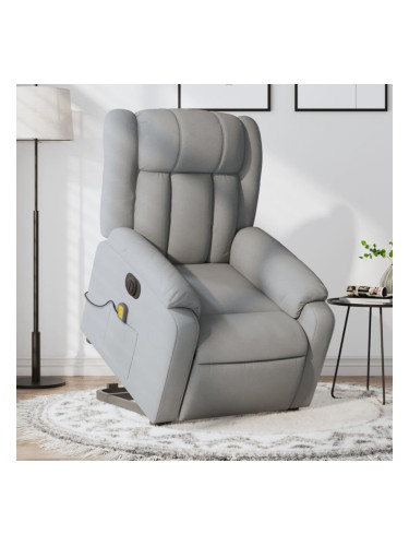 Sonata H Електрически изправящ масажен реклайнер стол светлосив текстил