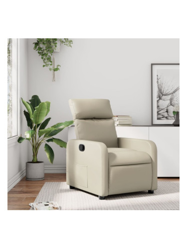 Sonata H Реклайнер, кремав, изкуствена кожа