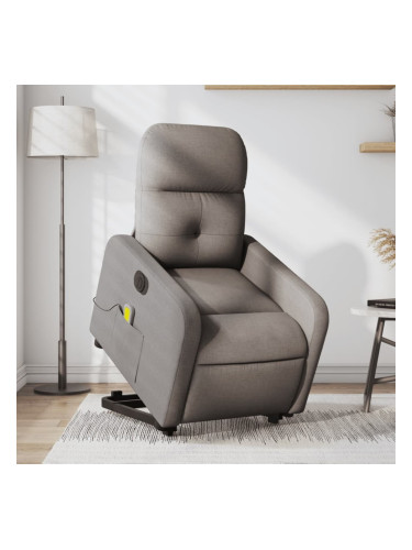 Sonata H Електрически изправящ масажен реклайнер стол таупе текстил