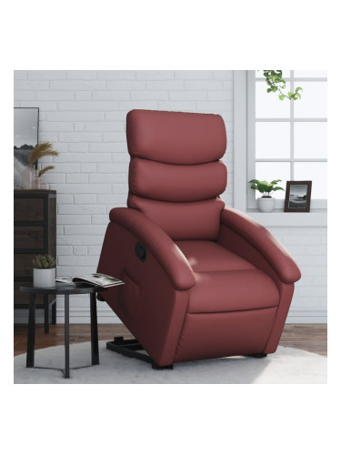 Sonata H Изправящ реклайнер стол, виненочервен, изкуствена кожа