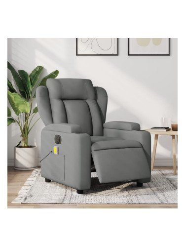 Sonata H Електрически масажен реклайнер стол, тъмносив, текстил