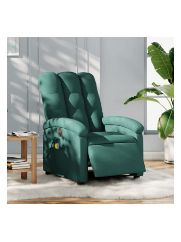 Sonata H Електрически масажен наклоняем стол, тъмнозелен, текстил