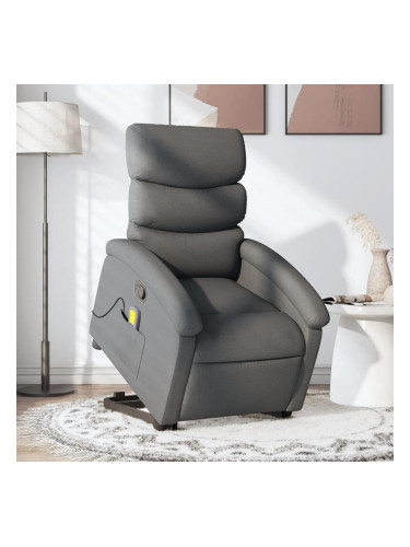 Sonata H Изправящ масажен реклайнер стол,тъмносив, текстил