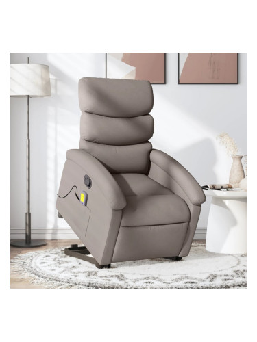 Sonata H Масажен изправящ стол реклайнер, таупе, текстил