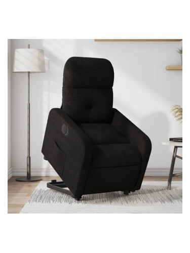 Sonata H Електрически изправящ реклайнер стол, черен, текстил