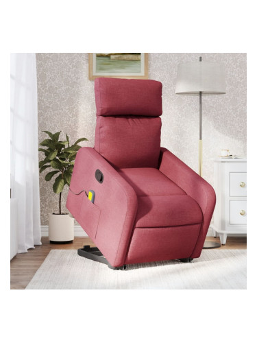 Sonata H Масажен изправящ наклоняем стол, виненочервен, текстил