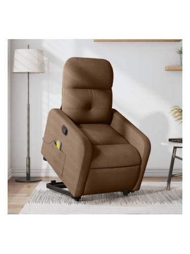 Sonata H Изправящ масажен реклайнер стол, кафяв, текстил