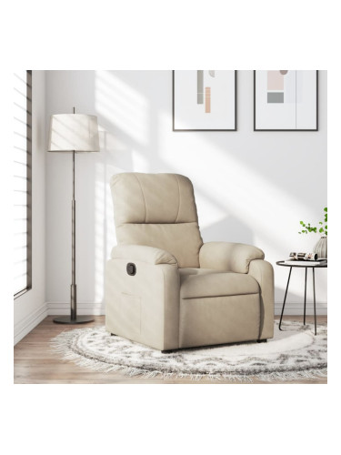 Sonata H Реклайнер стол, кремав, микрофибърен текстил