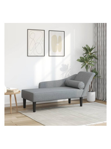 Sonata H Кушетка с възглавници, светлосива, текстил