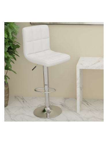 Sonata H Бар табуретка, бяла, изкуствена кожа