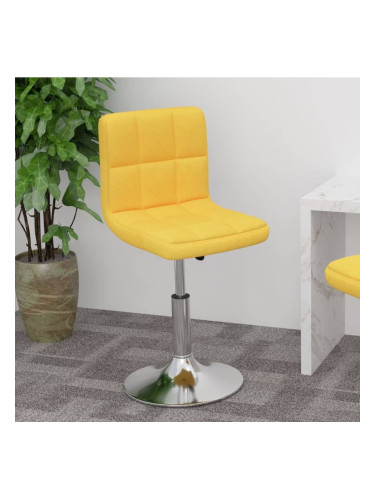 Sonata H Въртящ бар стол, жълт, текстил
