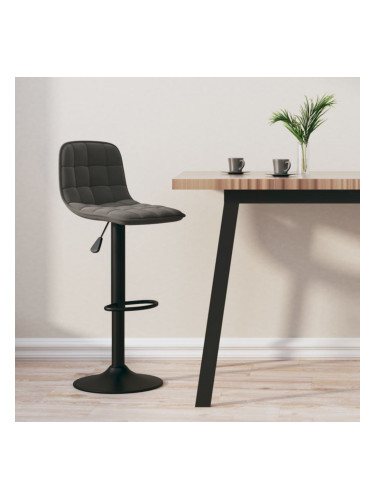 Sonata H Бар табуретка, тъмносива, кадифе
