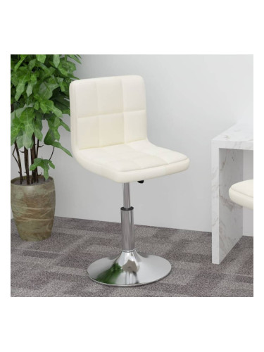 Sonata H Въртяща се бар табуретка, кремава, текстил