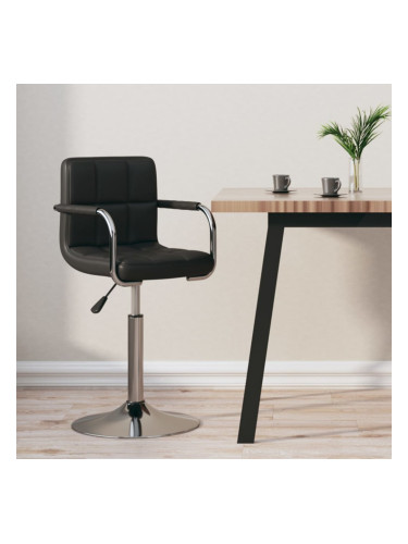 Sonata H Бар табуретка, черна, изкуствена кожа
