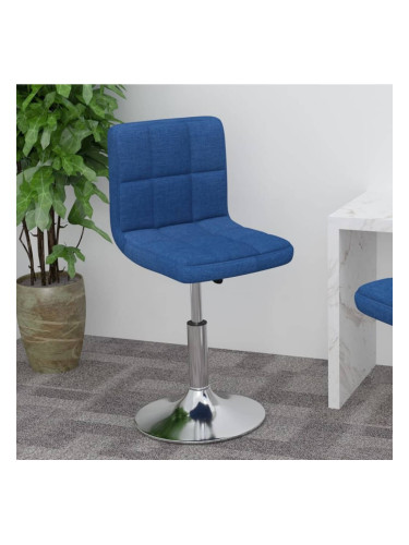 Sonata H Въртяща се бар табуретка, синя, текстил