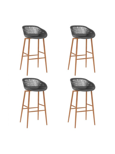 Sonata H Бар столове, 4 бр, сиви