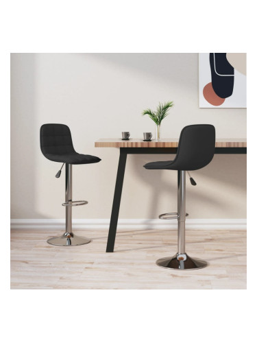 Sonata H Бар табуретки, 2 бр, черни, текстил