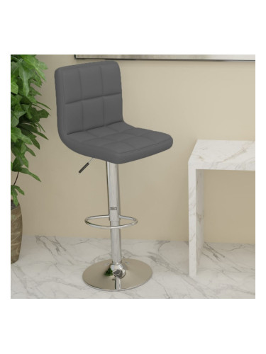 Sonata H Бар табуретка, сива, изкуствена кожа