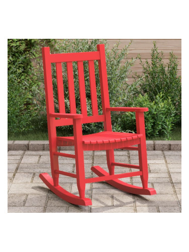 Sonata H Люлеещ се стол за деца, червен, масивна топола