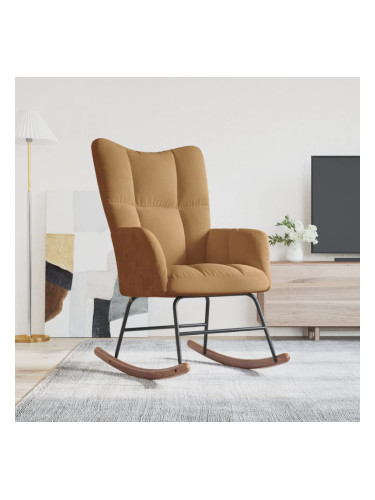 Sonata H Люлеещ стол, кафяв, кадифе