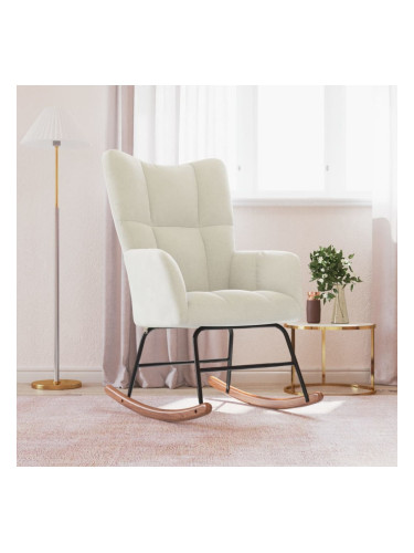 Sonata H Люлеещ стол, кремаво-бял, кадифе