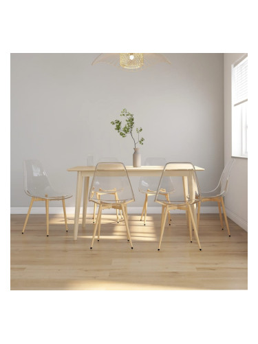 Sonata H Трапезни столове, 6 бр, прозрачни, PET