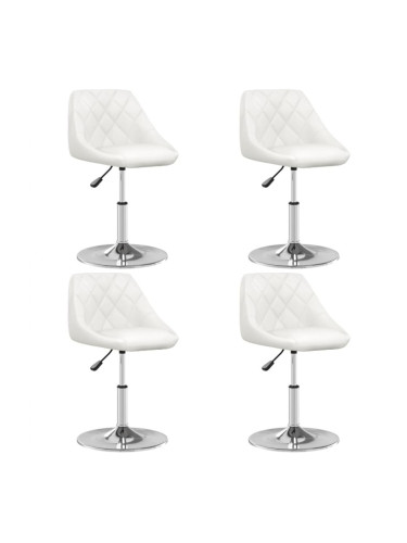 Sonata H Трапезни столове, 4 бр, бели, изкуствена кожа