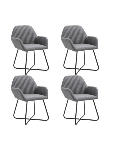 Sonata H Трапезни столове, 4 бр, тъмносиви, плат