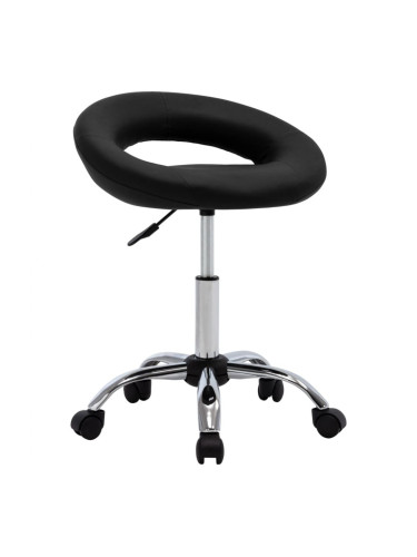 Sonata H Въртящ се трапезен стол, черен, изкуствена кожа