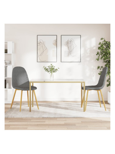 Sonata H Трапезни столове, 2 бр, светлосиви, кадифе