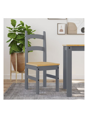 Sonata H Трапезни столове 2 бр сиви 40x46x99 см бор масив