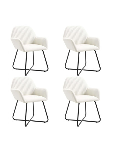Sonata H Трапезни столове, 4 бр, кремави, плат