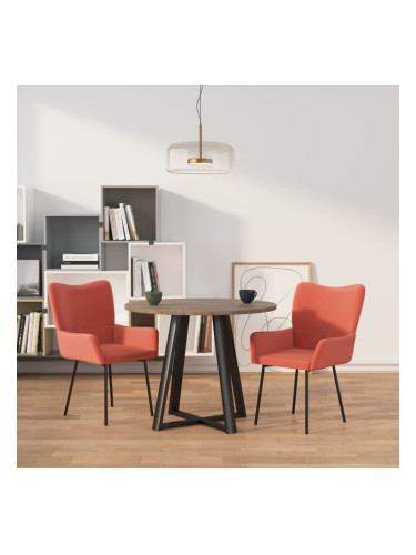 Sonata H Трапезни столове, 2 бр, розови, кадифе