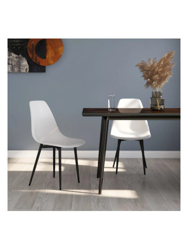 Sonata H Трапезни столове, 2 бр, бели, PP