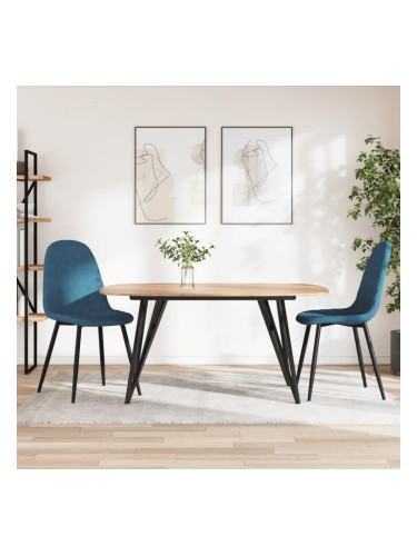 Sonata H Трапезни столове, 2 бр, сини, кадифе