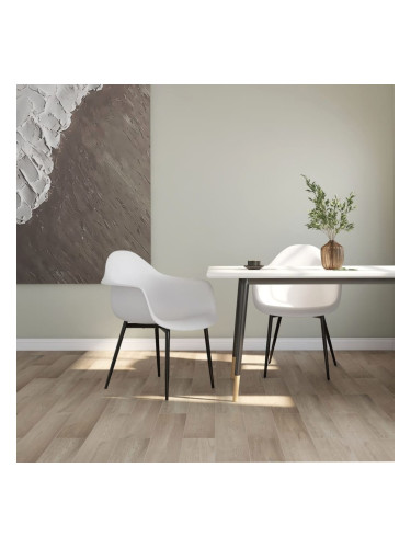 Sonata H Трапезни столове, 2 бр, бели, PP