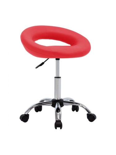 Sonata H Въртящ се трапезен стол, червен, изкуствена кожа