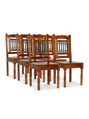 Sonata H Трапезни столове, 6 бр, масивно дърво, класически