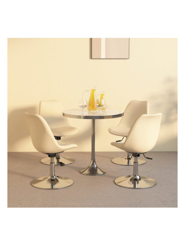 Sonata H Въртящи се трапезни столове, 4 бр, кремави, текстил